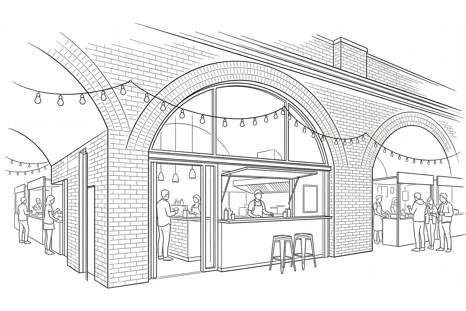 Railway arches in Brixton, South London