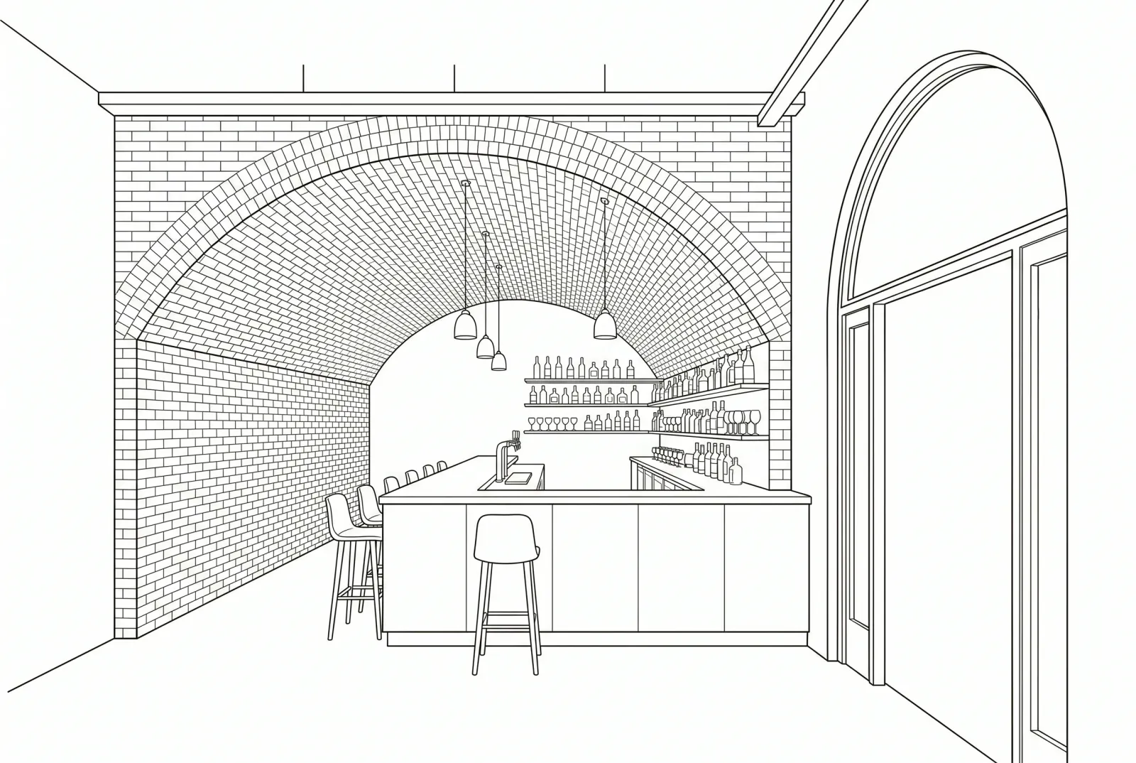 Bar operating inside a railway arch
