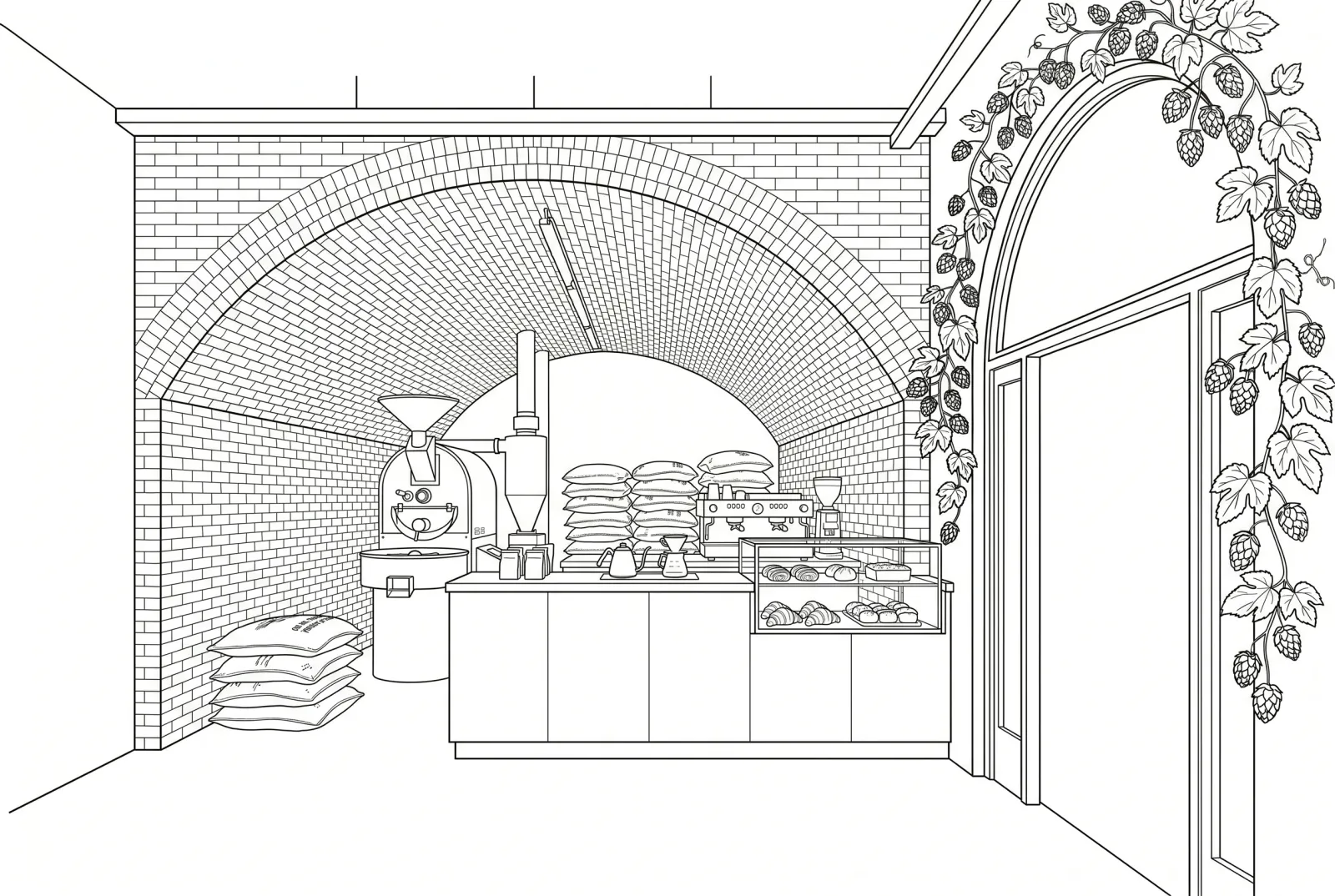 Coffee roastery and café inside a railway arch