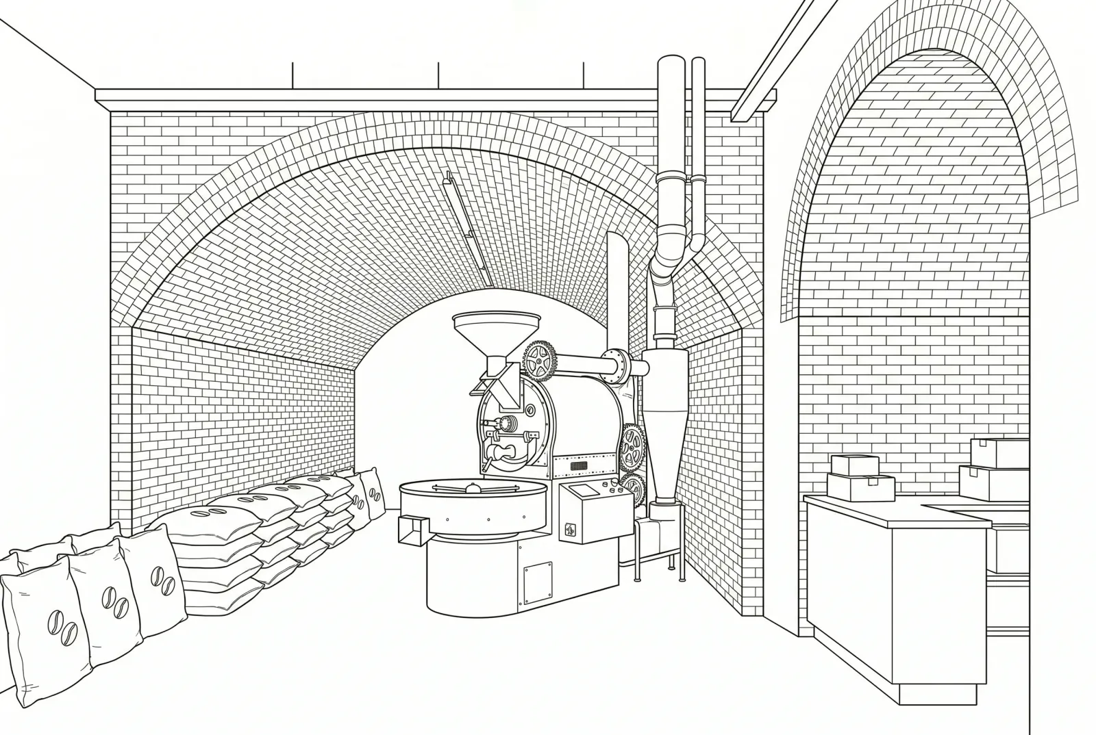 Coffee roastery inside a railway arch