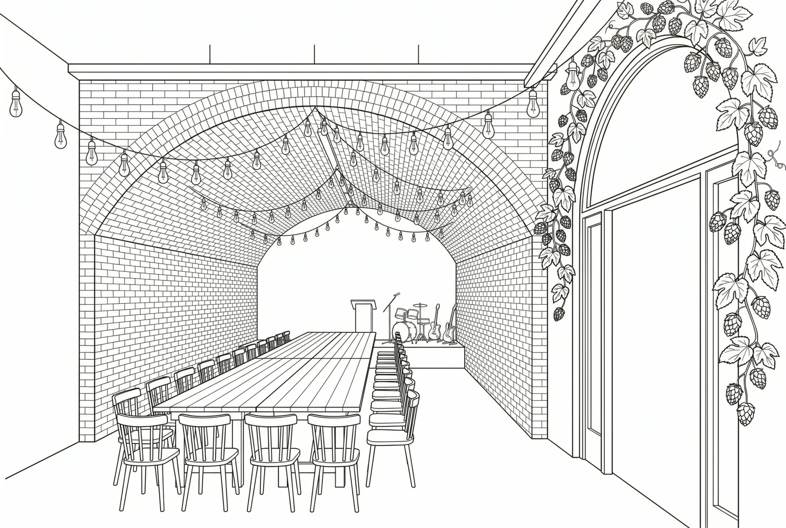 Event venue inside a railway arch