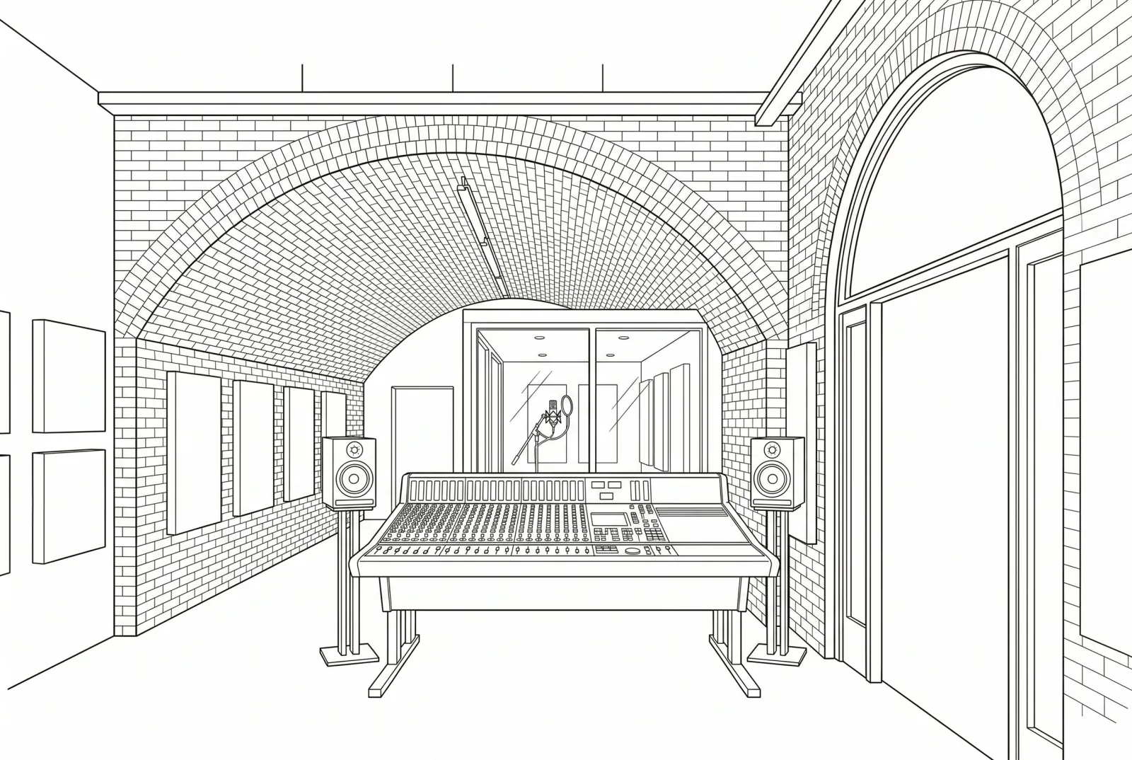 Recording studio inside a railway arch